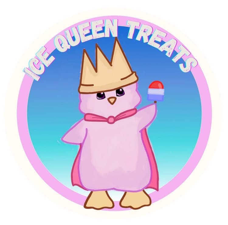Ice Queen Treats ice cream cart logo